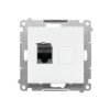 SIMON 55 Gniazdo komputerowe pojedyncze RJ45 kat. 6 ekranowane z przesłoną biały mat T61E.01/111 KONTAKT SIMON