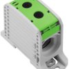 Potential distribution terminal, screw connection, 185 mm², 1 pole, 353 A, 8 kV, green, 2502770000