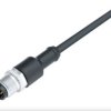 Sensor actuator cable, M12-cable plug, straight to open end, 3 pole, 2 m, PUR, black, 4 A, 79 3429 32 04
