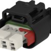 Socket, unequipped, 3 pole, straight, 1 row, black, 1488991-2