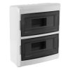 Rozdzielnica natynkowa S-24 (N+PE) 2x12 moduły IP40 305x340x100mm drzwi transparentne dymne NEKU