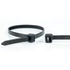 Cable tie, PA, (L x W) 100 x 2.5 mm, bundle-Ø 22 mm, black, UV resistant, -40 to 85 °C, 11032071, package with 100 pieces