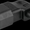 SKA-1471S Power adapter IEC plug C14 to C7/Euro 8 socket, angled, black