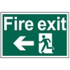Scan 1506 Fire Exit Running Man Arrow Left - PVC 300 x 200mm