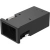 Pushbutton, 36 x 24 mm, unlit, groping, 1 Form B (N/C), waistband rectangular, front ring black, 22-213.011