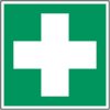 Znak pierwszej pomocy, Poliester, Green, White, Tekst: 