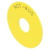 Legend plate, Ø 75 mm, Plastic, NOT - AU