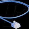 80779 RJ45 Network Cable Cat.6 UTP Ultra Slim 0.5 m blue with short pl