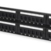 Patch panel, LSA, (W x H x D) 482 x 44 x 109 mm, black, DN-91548U