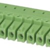 Socket, 5 pole, pitch 3.81 mm, angled, green, 1862603
