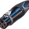 XLR jack, 3 pole, silver-plated, 2.5 mm², AWG 14, metal, NC3FXX-BAG