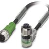 Przewód czujnik-siłownik ze złączem Złącze M12 liczba rdzeni 3 długość 600mm Rodzaj A Żeńskie Złącze B Złącze M12