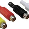 BKL Electronic 072211/T Złącze męskie RCA/Cinch złącze żeńskie proste Ilość styków: 2 czarny 1 szt.