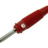 Wtyk bananowy; 4mm; BUELA-30 930727101; czerwony; 60mm; lutowany; wtykany (gniazdo bananowe 4mm); 30A; 60V; mosiądz niklowany; P