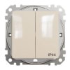 SEDNA DESIGN & ELEMENTS Wyłącznik podwójny świecznikowy IP44 beżowy SDD212105 SCHNEIDER ELECTRIC