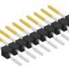 Pin header, 10 pole, pitch 2.54 mm, straight, black, 10050471