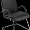 WAN08-L84Z-BBV320-000300 NOWY STYL visitor chair, Nadir Steel, black imitation leather