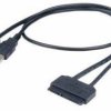 adapter SATA Akasa AK-CBSA03-80BK[1x złącze żeńskie SATA 15+7-pin - 1x złącze męskie USB-A 2.0, złącze męskie eSATA 7-pi
