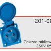 Gniazdo tablicowe 10/16A 2P+Z 230V niebieskie IP54 201-06