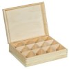 Szkatułka pudełko drewniane organizer z 12 przegródkami skrzynka 29,5 x 22,5 x 8cm