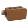 Puszka natynkowa elastyczna V8 80x45x41mm IP54 8-wlotowa klik brązowa 038-02 VIPLAST