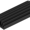 Extruded heatsink, (L x W x H) 75 x 30 x 17.5 mm, 8 K/W, black anodized, 10021839