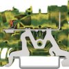1-wire/1-pin PE basic terminal, push-in connection, 0.25-4.0 mm², 1 pole, green-yellow, 2222-1207