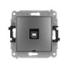 Icon Mechanizm Gniazda Pojedynczego Usb A-B 2.0, Bez Pola Opisowego Grafitowy...
