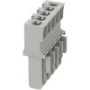 Plug housing, 5 pole, 1.5-2.5 mm², gray for terminal block, 1066562