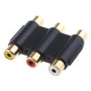 Adapter AV Żeńskie RCA (3) na Żeńskie RCA (3)