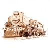 Lokomotywa z tendrem V-Ekspres - model mechaniczny do składania - fornir - 538 elementów - Ugearsmodels 70058