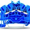 4-wire feed-through terminal, spring-clamp connection, 0.25-4.0 mm², 1 pole, 24 A, 8 kV, blue, 2002-6404