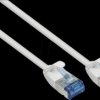 8060-HS002W Patch cable Cat.6a, U/FTP PiMF, SlimLine, 0,15m, white