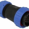 SPP2910-12WW Wtyk 12 pin na kabel (13-16mm) okrągły, zakręcany, wodoodporny - gwint wewnętrzny (10A)