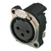 XLR panel socket, 3 pole, gold-plated, NC3FBH1-E