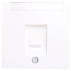 B.Kwadrat/S.1/B.3/B.7 Płytka czołowa pojedyncza z zasuwą chroniącą przed kurzem i polem opisowym, biały 11701909