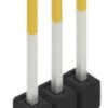 Pin header, 3 pole, pitch 2.54 mm, straight, black, 10054228