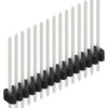 Pin header, 15 pole, pitch 1.27 mm, straight, black, 10060557