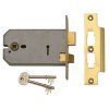 UNION Y2077-PL-6.00 2077-6 3 Lever Horizontal Mortice Lock Polished Brass 149mm