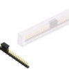 Pin header, 30 pole, pitch 2.54 mm, angled, black, SLLP5SMD05130SBSM