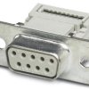 Złącze D-Sub 9-pinowe Żeński Proste Montaż na panelu Złoto na niklu