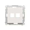 Simon 55 Pokrywa gniazd teleinformatycznych na Keystone płaska podwójna (moduł) Biały mat TKP2.01/111