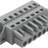 Socket header, 7 pole, pitch 5 mm, angled, gray, 231-107/031-000/034-000