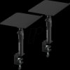 HS 37 L Speaker stands 300 x 230 mm, clamp mounting, set of 2, black