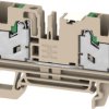 Through terminal block, snap-in, 4.0 mm², 32 A, 8 kV, dark beige, 2874910000