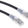 Kabel kategorii 6, Czarny, Wtyk RJ45/męski RJ45dł.: 3m, mat. koszulki: LSZH