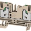 Through terminal block, snap-in, 4.0 mm², 32 A, 8 kV, dark beige, 2874860000