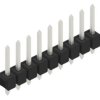 Pin header, 9 pole, pitch 2.54 mm, straight, black, 10053904
