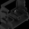 221-549/002-004 Fastening adapter for mounting rail, 10-conductor, black
