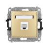 ICON Mechanizm gniazda komputerowego pojedynczego 1xRJ45, kat. 6A, 8-stykowy złoty 29IGK-7